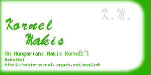 kornel makis business card